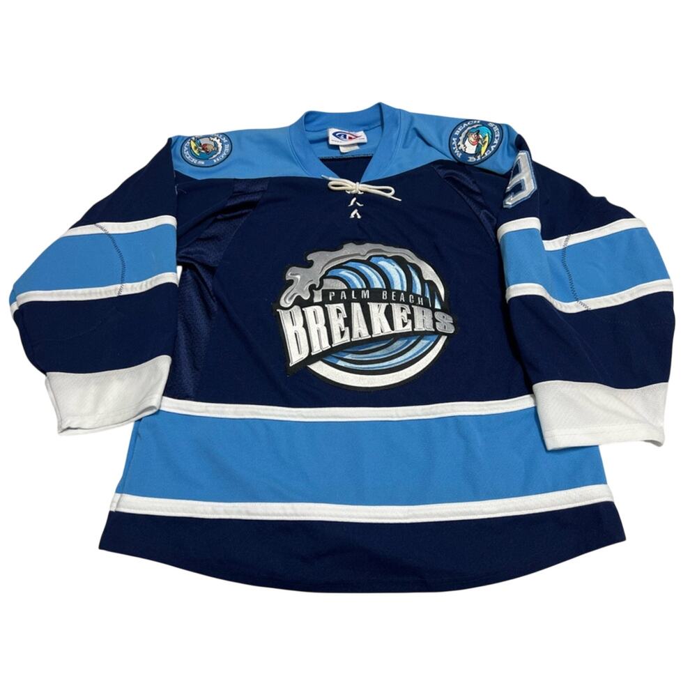 Athletic Knit Men's AAU Hockey Jersey Guerra Palm Beach Breakers Size MEDIUM
